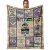 Coffee drinking styles digitalprinted polyester Bedroom velvet flannel soft sofa cover blanket Fleece soft sofa cover blankets