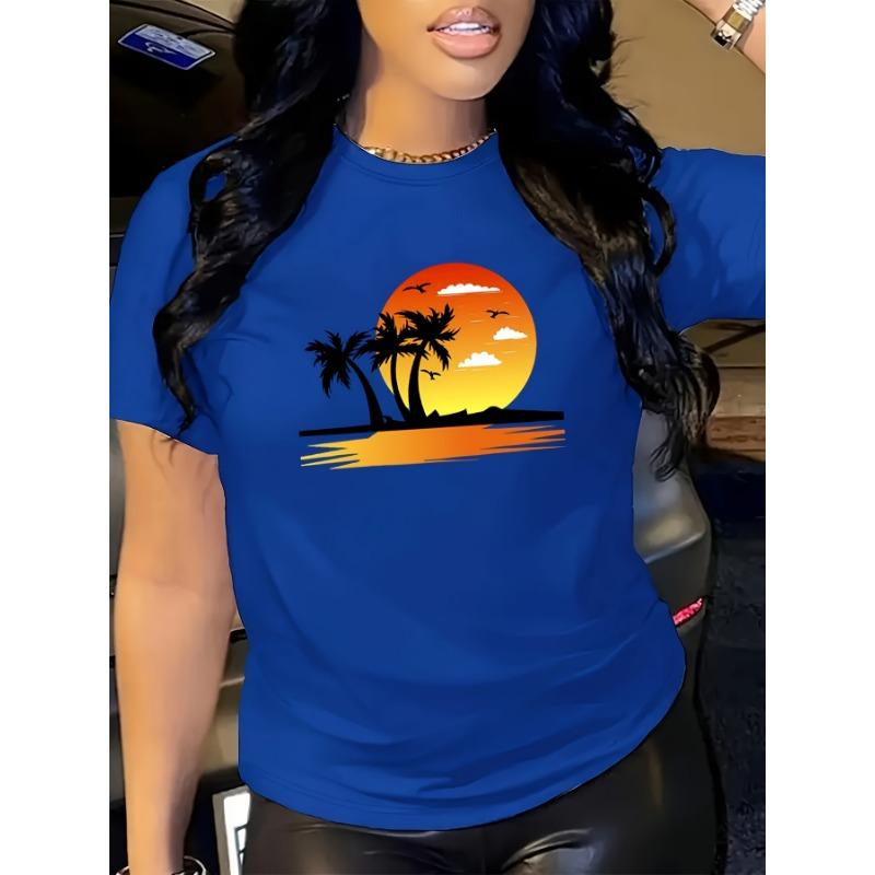 Women's personalized printed casual short sleeves