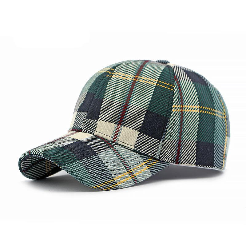 Color Block Plaid Pattern Baseball Cap, Sunscreen Snapback Outdoor Breathable Trucker Hat, Casual Dad Hat