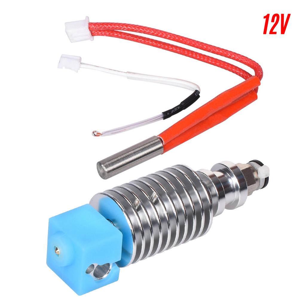 3D Printer 12V Hotend V5 J-head Hotend Bowden Extrude Kit with 0.4mm Nozzle Heater Wire Compatible with Series 3D Printer Chiron