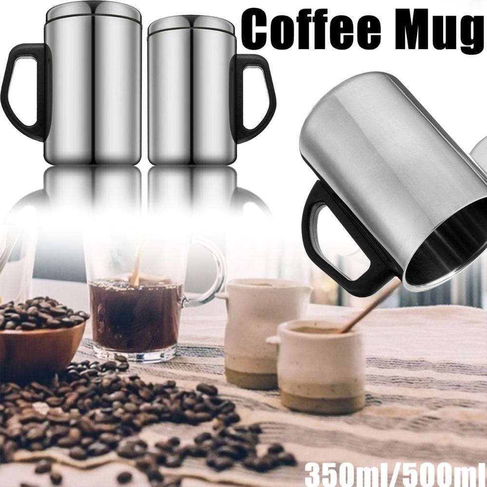 Double Walled Stainless Steel Travel Lid Thermal Water Bottle Tea Cup Vacuum Flask Coffee Mug