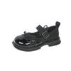 Girls Leather Shoes Black Sweet Bows Kids Performance Shoes Non-slip 2025 New Fashion Children MaryJanes Dance Shoes Hook&loop