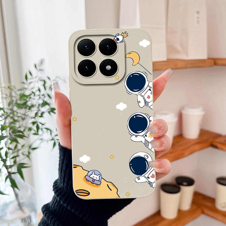 For Xiaomi 15T Pro Case For Xiaomi 17 Pro Max Cartoon Phone Back Cover Full Protection Soft Liquid Silicone Shockproof Bumper