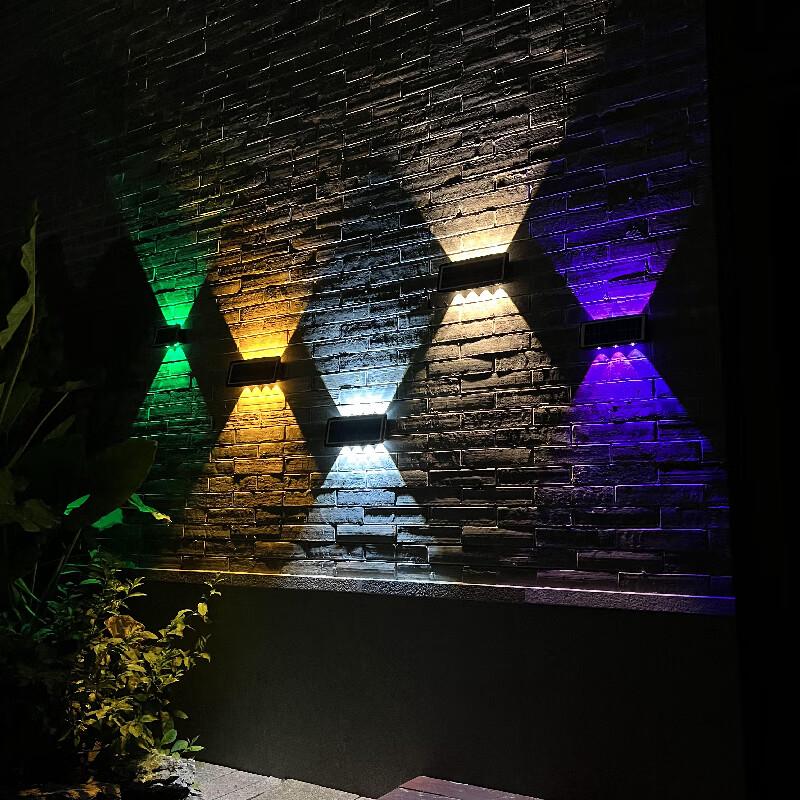 Solar 4LED Dual-Color Outdoor Wall Washer Light