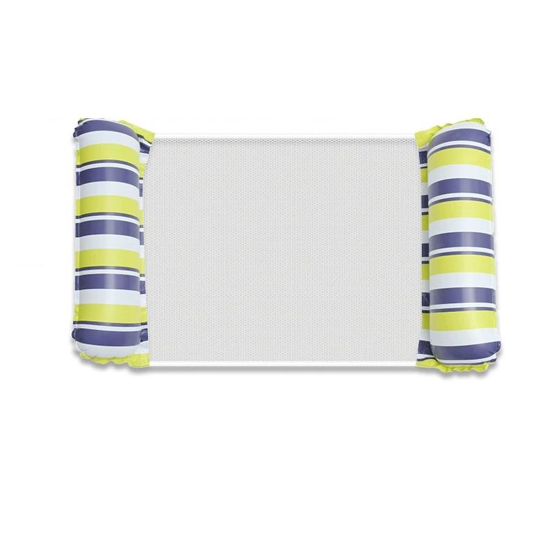 Inflatable Foldable Floating Row Swimming Pool Party Water Hammock Air Mattresses Pvc Stripe Water Floating Inflatable Mat