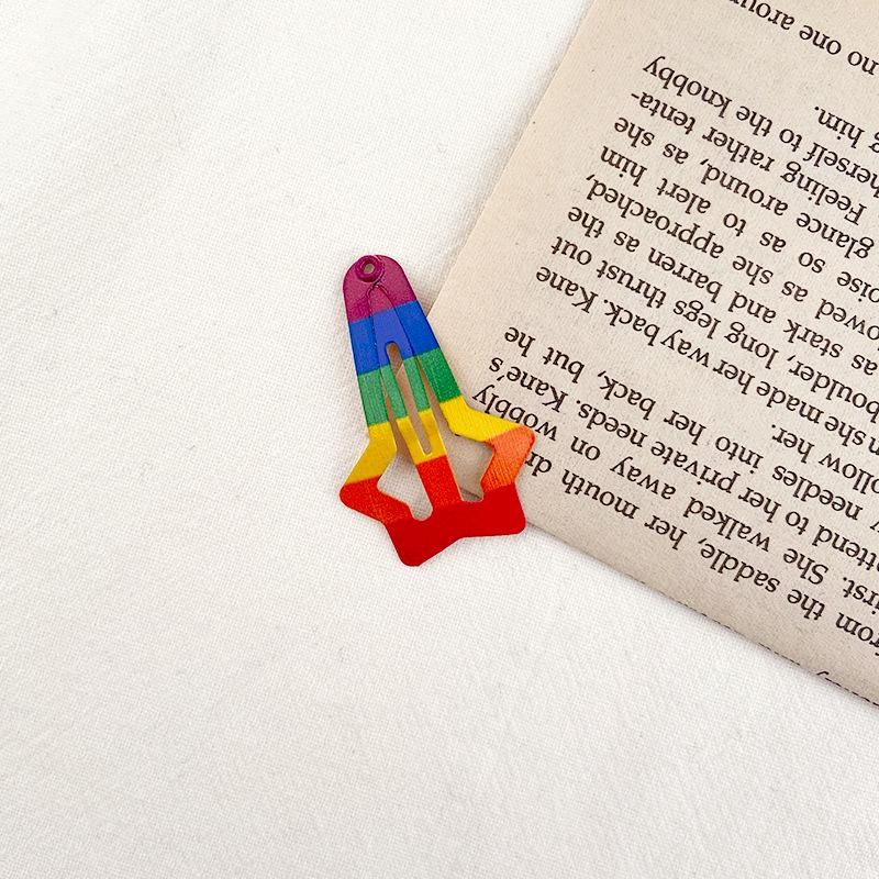 

Красочные детские мультяшные заколки для волос: Набор из 10 мини-клипс Rainbow Water Drop BB