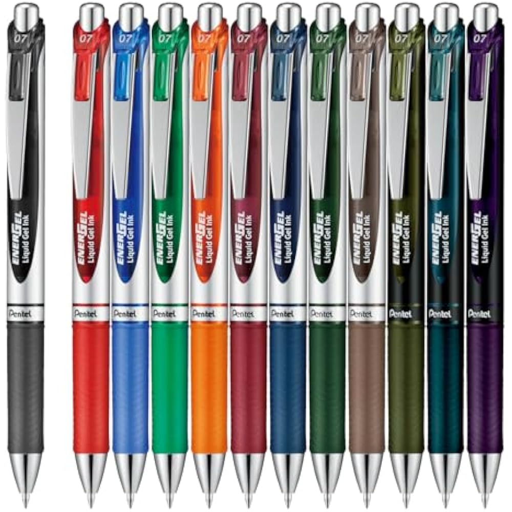 Pentel Ballpoint Gel Ink Gel Knock Type 0.7mm BL77-12AMZ 12 Colors