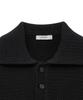 NOIRER Oversized Heavy Polo Half Knit (Black)