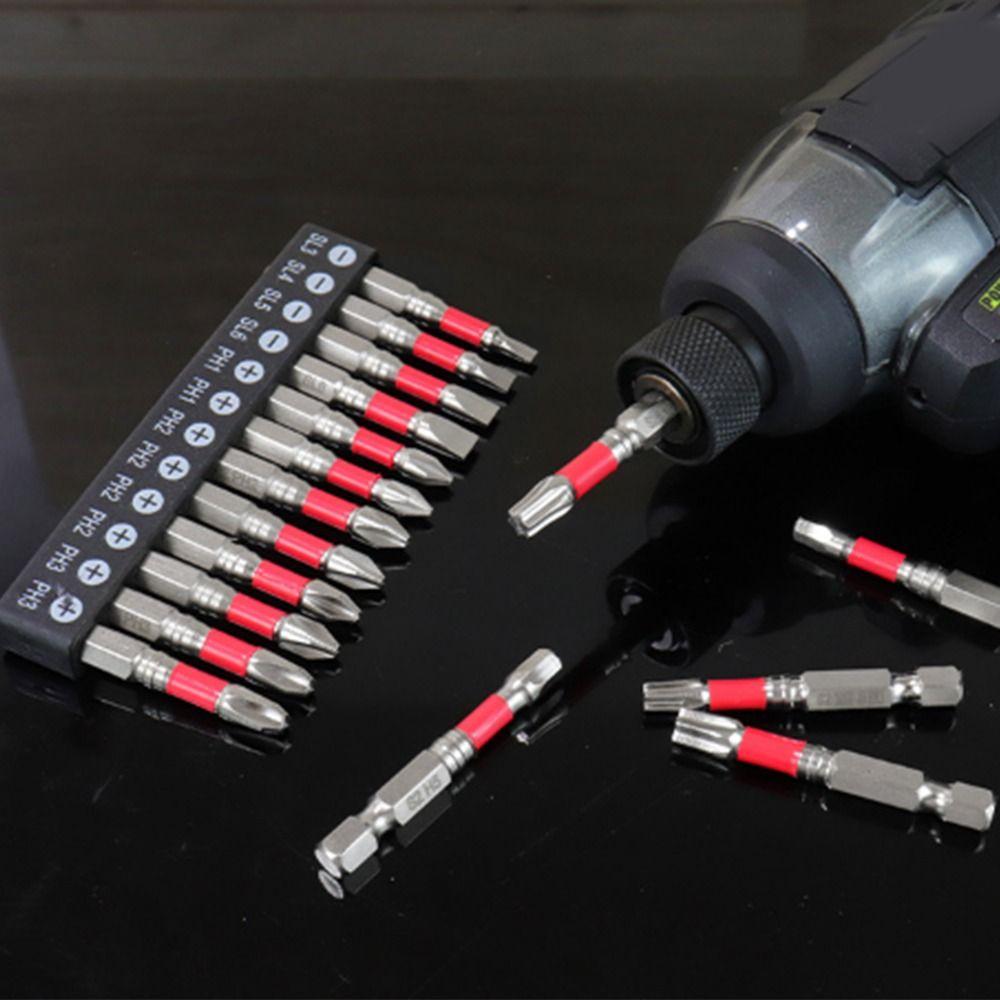 10/12/34 Pcs S2 Steel Magnetic Hex Screwdriver Bits Non-Slip Slotted Torx Hex Bit Kit Woodworking