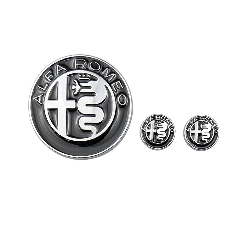 3pcs Alloy Car Styling Center Console Knob Patch Gear Panel Stickers for Alfa Romeo Giulia 159 147 156 Stelvio Giulietta Mito