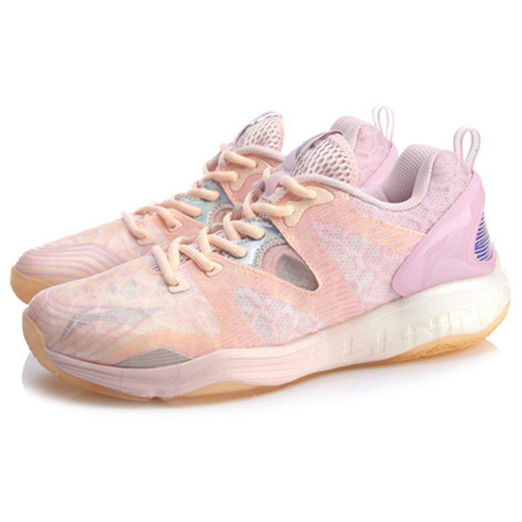 Li Ning Comfortable Cushioning Slip Resistant Abrasion Resistant Breathable Support Rebound Low Top Badminton Shoes AYAQ006-2