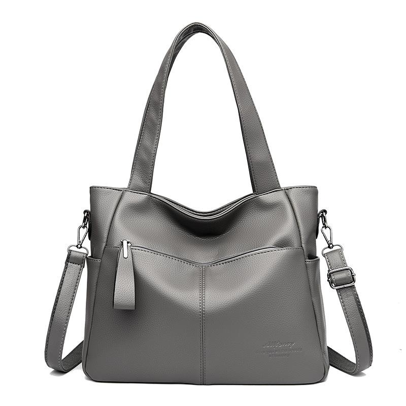 Single-shoulder Bag Ladies' Bag Fashionable and Versatile Tote Bag Soft Leather Hand-held Crossbody Bag