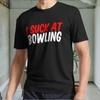 New I Suck At Bowling Active Logo Men's Black T Shirt Funny Size S To 5XL