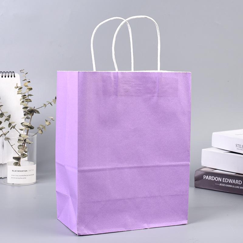 Custom White Kraft Paper Tote - Small Gift/Food Packaging Bag