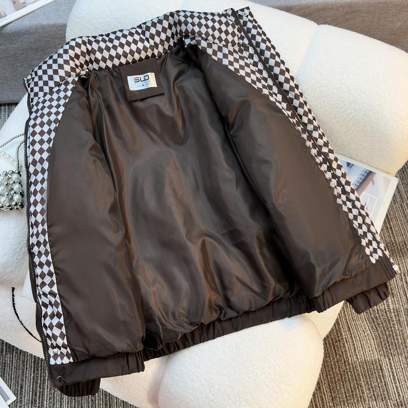 Fashion Winter Woman Short Parkas Stand Collar Loose Thick Warm Jacket Women's Coats