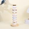 Headband and Bracelet Holder Space Saving Jewelry Display Stand Wood and Soft Velvets Wrist Accessories Organizer