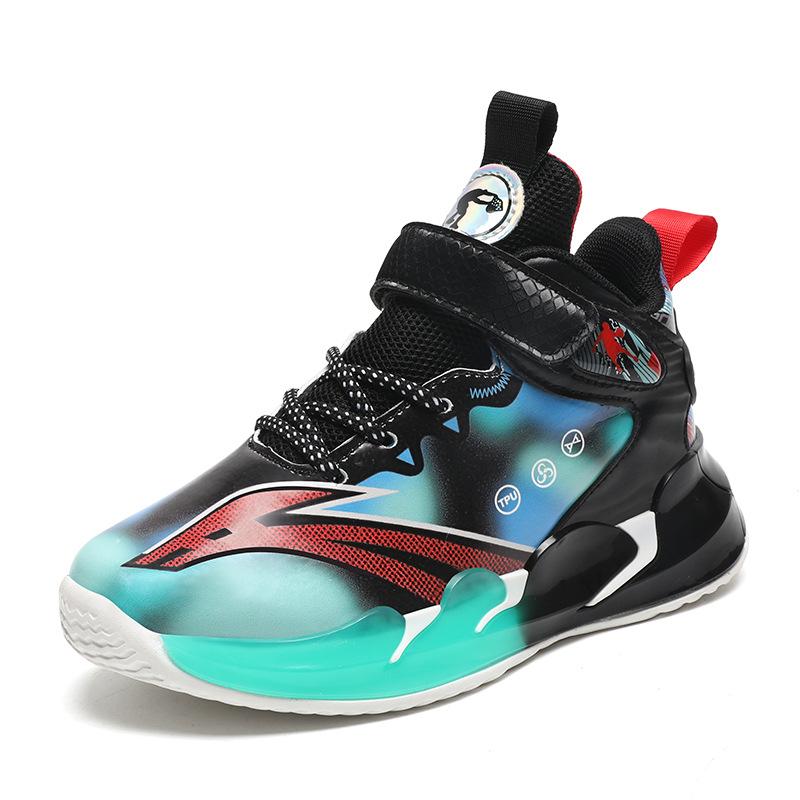 Children's Sports Shoes Boys' Breathable Basketball Shoes Primary School Students' Actual Combat Sneakers Boys' Mesh Running Shoes Entity