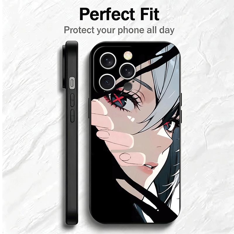 Genshin Impact Arlecchino Soft Phone Case for iPhone 16 16E 17 Air 15 Pro Max 14 Plus 13 Mini 11 12 7 Black Cover Back Shell