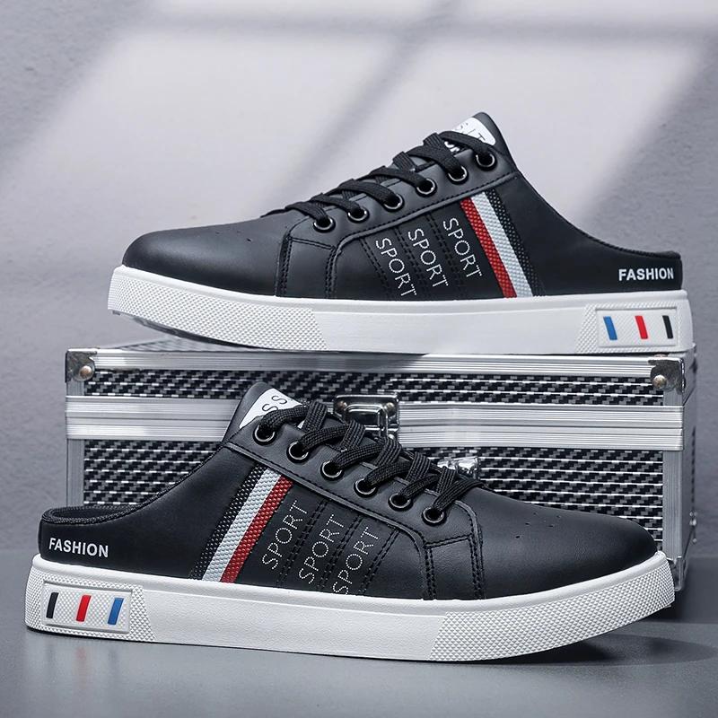 2025 Summer New Men Slippers Brand Comfortable Casual Shoes for Men Fashion Flat Sneakers High Quality Men Half Slippers