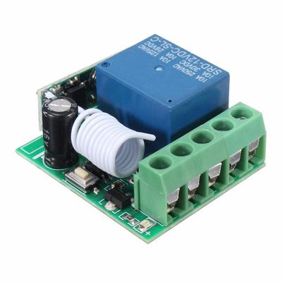 DC 12V Wireless Relay Switch with Remote Control - Inching, Self-Locking, Interlock 433.92MHz