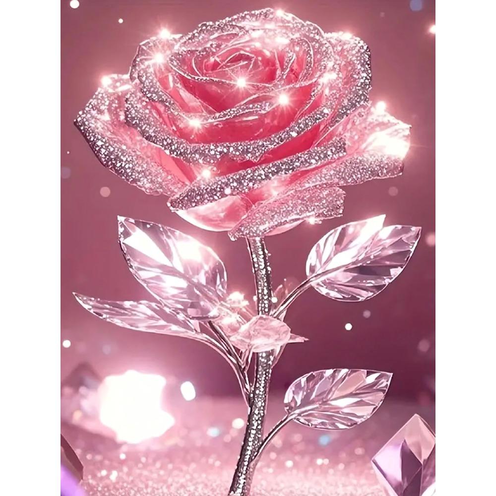 5D Diamond Painting, Peony Flower Sticker Diamond Cross Stitch Decorative Painting