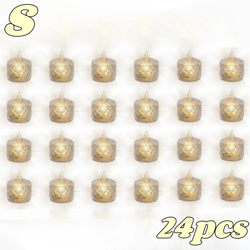 4/12pcs Flameless Plastic Candles Lights Battery LED Tealight with Realistic Flame for Home Holiday Wedding Party Tabletop Decor