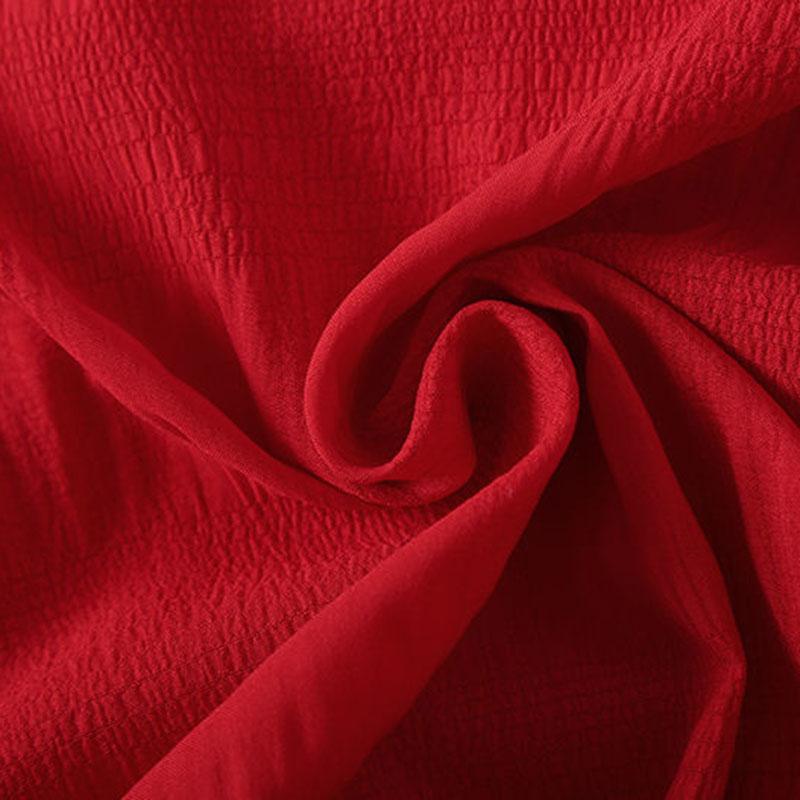 Nipped Waist Ruffled Uzun Kollu Şifon Gömlek Kadın Şifon Bluz Düz Pileli Kloş Kollu Üst Kadın