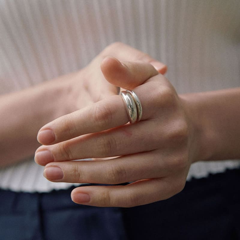 green [925 silver] Five.silver.206 / fine soar ring