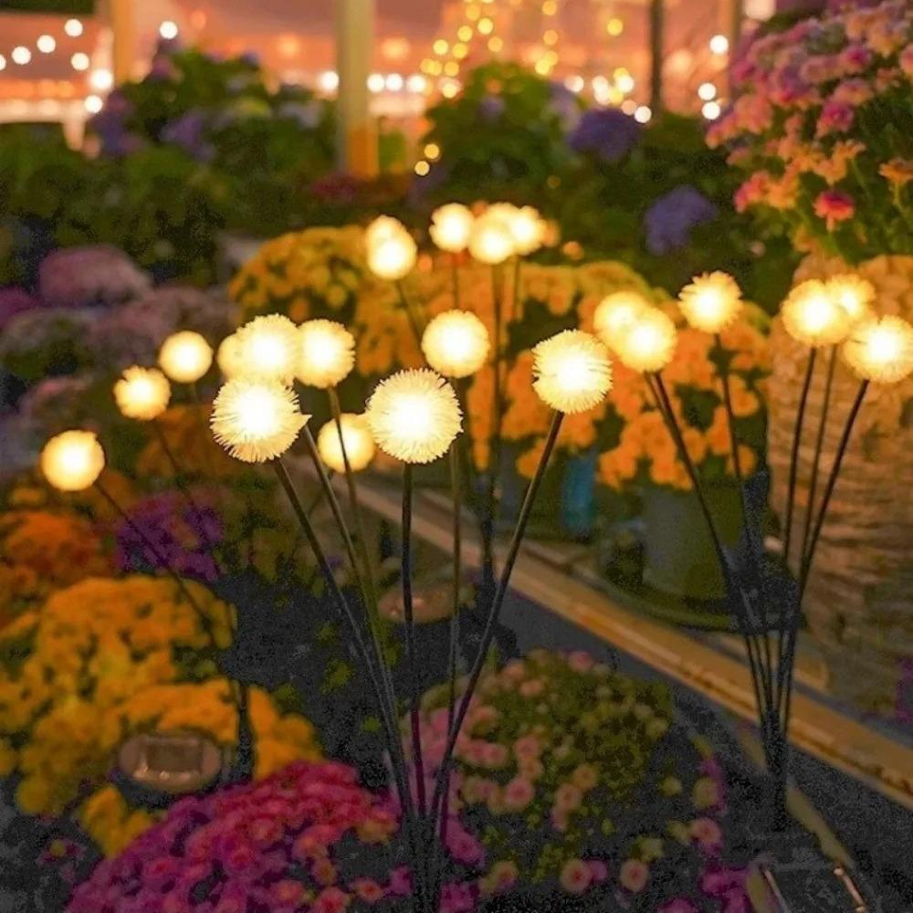 6/8/10 Heads Solar LED Mushroom Garden Lights, IP65 Waterproof Dusk To Dawn Swaying Pathway Yard Outdoor Decor