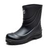 Fashion Bundle Rain Shoes New Short Tube Non-slip Medium Tube Rain Shoes Short Water Shoes Velvet Outdoor Work Rubber Shoes Batch