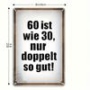 Vintage Metal Wall Art Sign 60th Birthday Funny Quote Decor