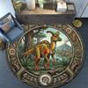 Prehistoric Dinosaur Landscape Round Area Rug Under Office Chairs Bedroom Living Room Home Decor