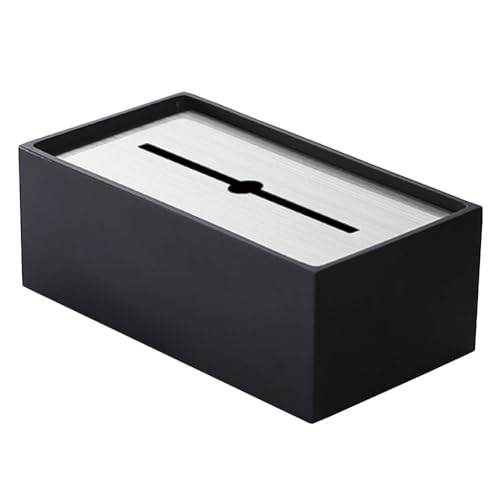 Stylish tissue case, tissue box, tissue holder, tissue cover, simple, cute, luxurious, heavy, stylish stainless steel plate with a cement and concrete