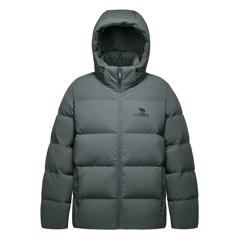 Camel M14CR07638 Unisex Hooded Puffer Down Jacket