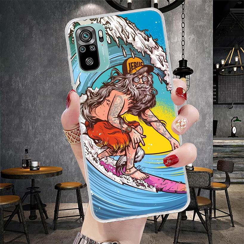 Surfboard Surfing Surf Girl Summer Soft Phone Case For Xiaomi Redmi Note 15 14 14S 13 12 Pro Plus 12S 11 11S 11E 10 10S 11T 5G F