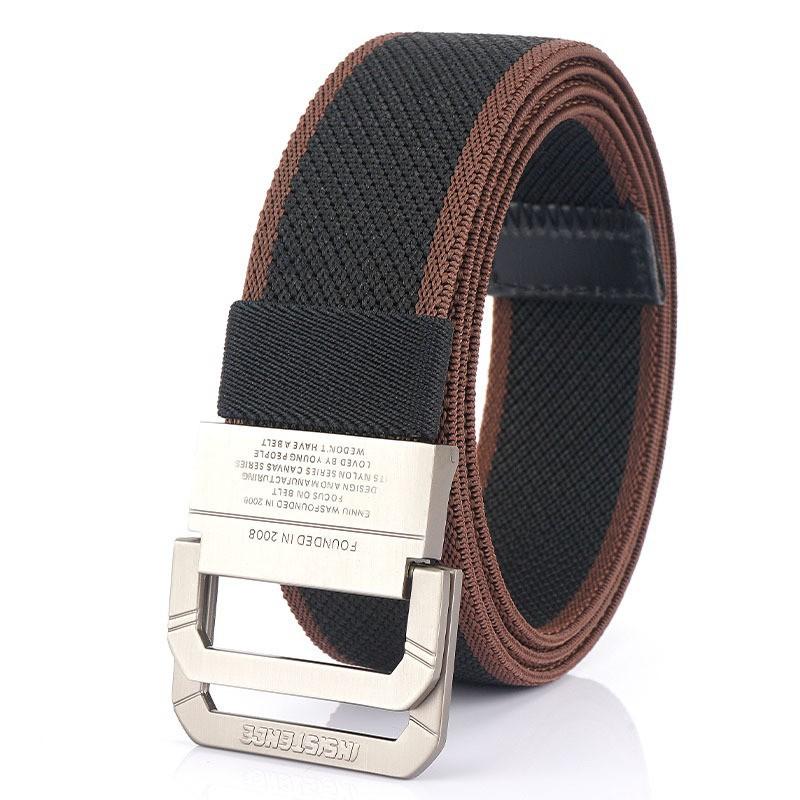 

2020 Double-loop Buckle Nylon Belt All-match Jeans Multi-color Classic Hit Stretch 120cm
