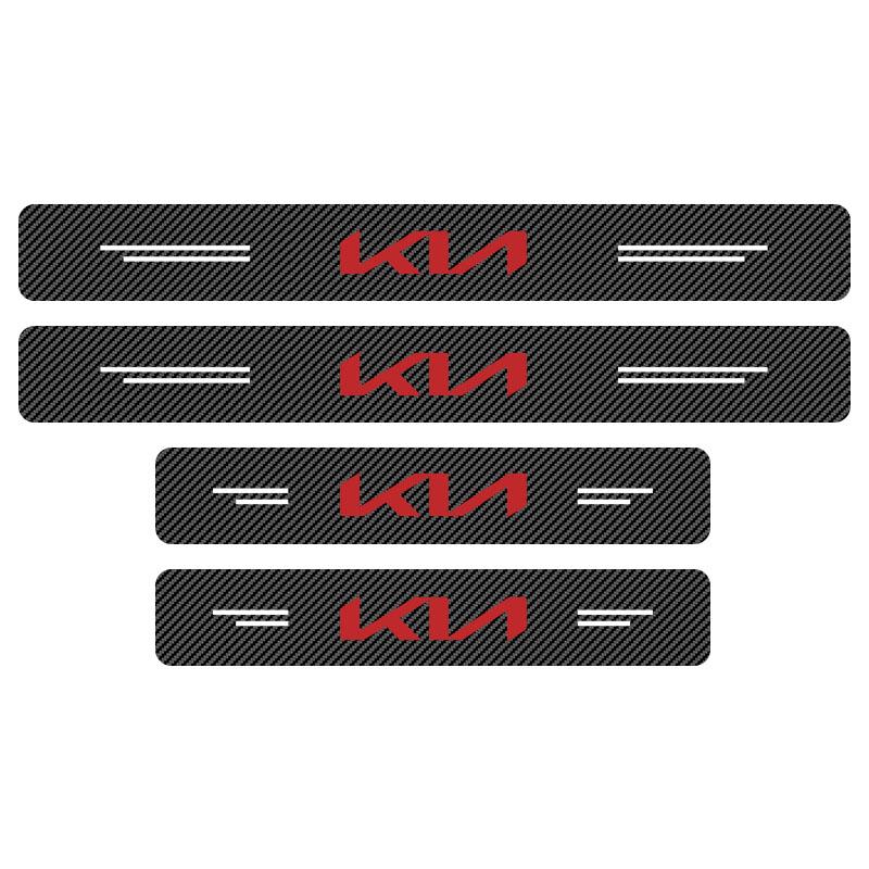 

4 шт. Наклейка для защиты порога двери автомобиля из углеродного волокна, Защита от царапин, Рестайлинговая 3D-наклейка для Kia Rio Ceed Sportage Cerato Soul Sorento K2 K5 k6 K7 K8 Flip KN