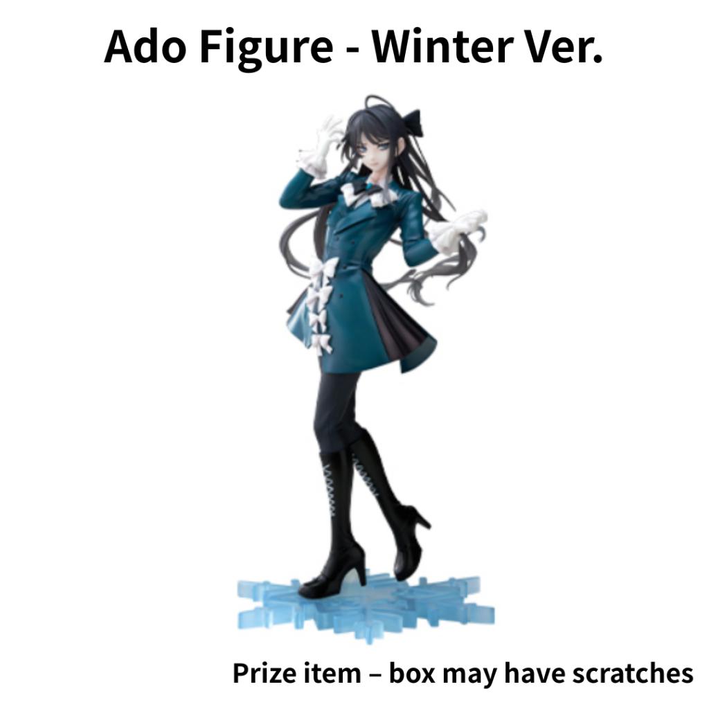 Brand-New Ado × ROUND1 Collaboration Goods Japan Limited – Figure Winter Ver. / Penlight Case (Black, White) / Storage Box (Black, White)