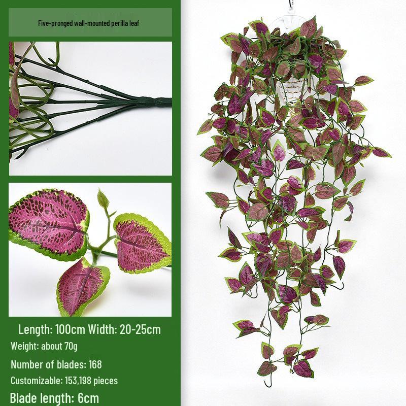 Green Radish Decorative Artificial Vines - Wall Hanging Leaf Ornaments