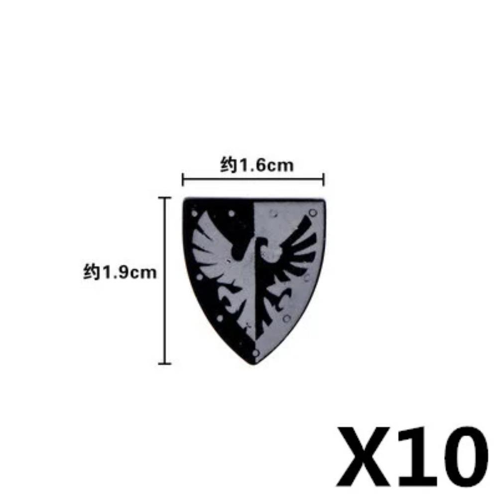 MOC Blocuri de Construcții Militare Figurine Soldați Medievali Accesorii Arme Leu Roșu Vultur Negru Cavaler Armură Scut Mini Cărămizi