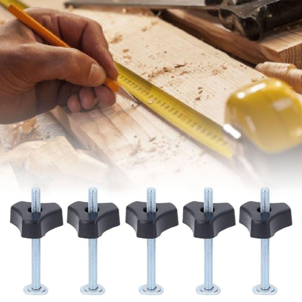 5pcs Sturdy Miter T-Track Jig Threaded Bolt Track Accessories For Mower Deck