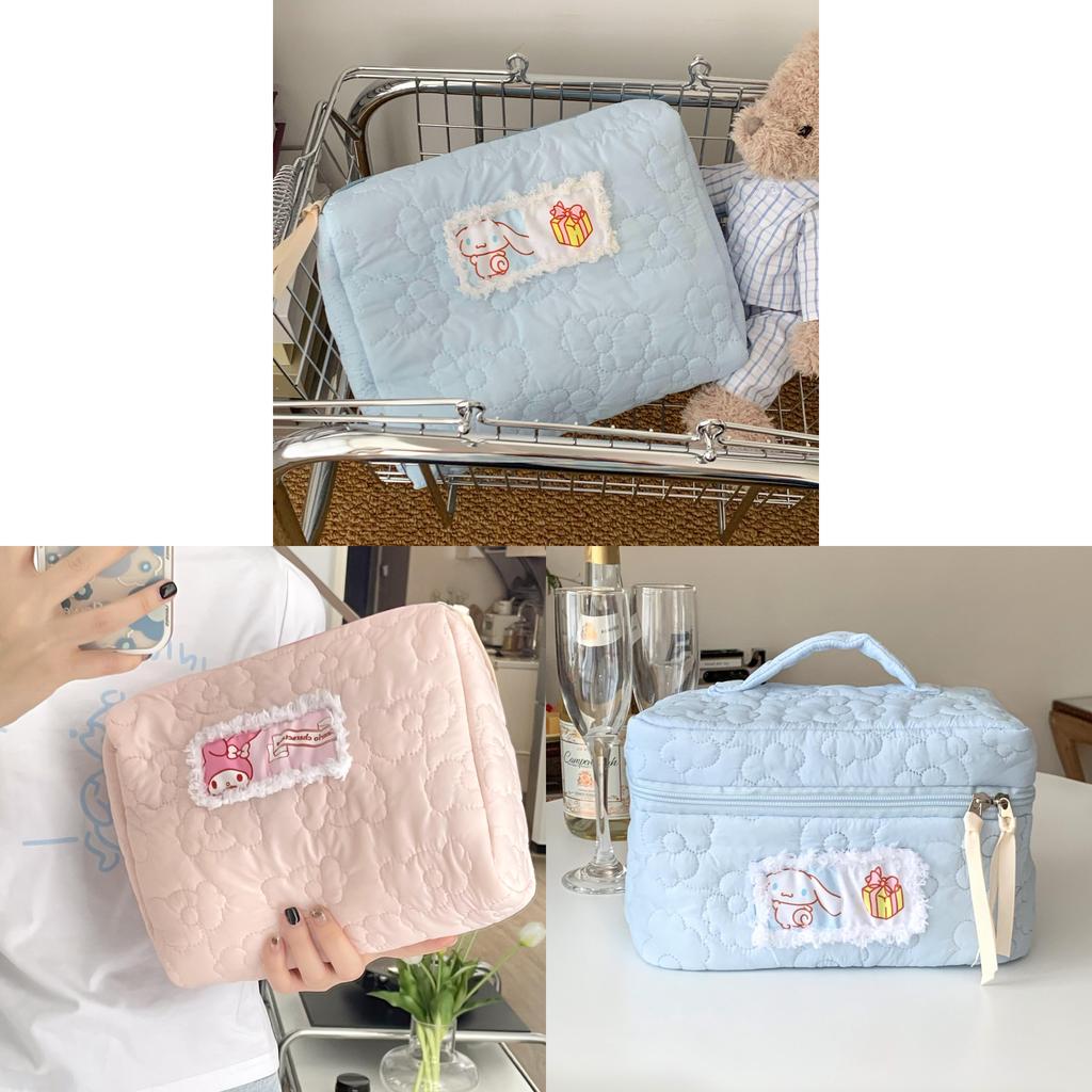 Melody Plush Cosmetic Bag With Zipper For Daily Use And Travel Storage