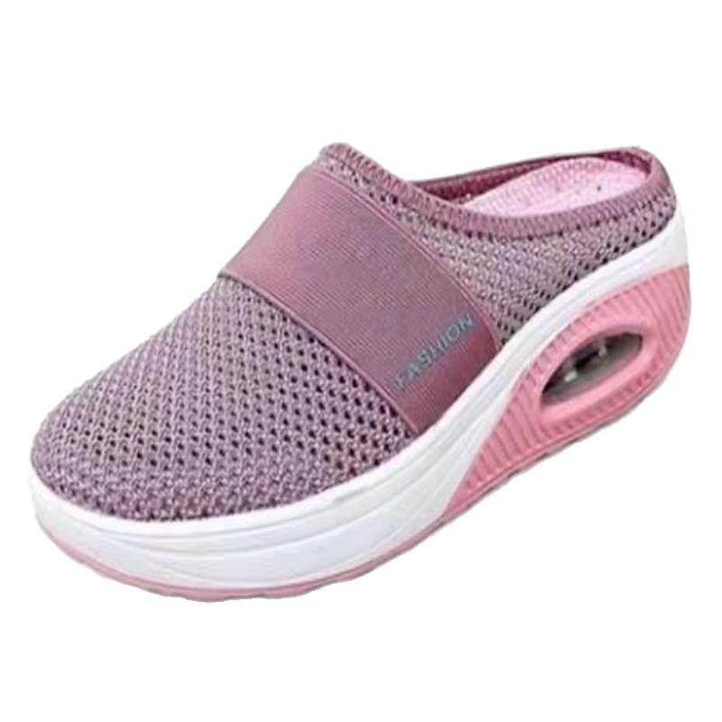 Foreign trade women's shoes 2021 summer European and American new women's slippers bag head large size thick sole half drag women in stock