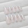 Z981 Dropshipping High Quality ABS Extra Short Transparent Stiletto French Tip Full Cover Press Nails Pre-designed Manicure Set