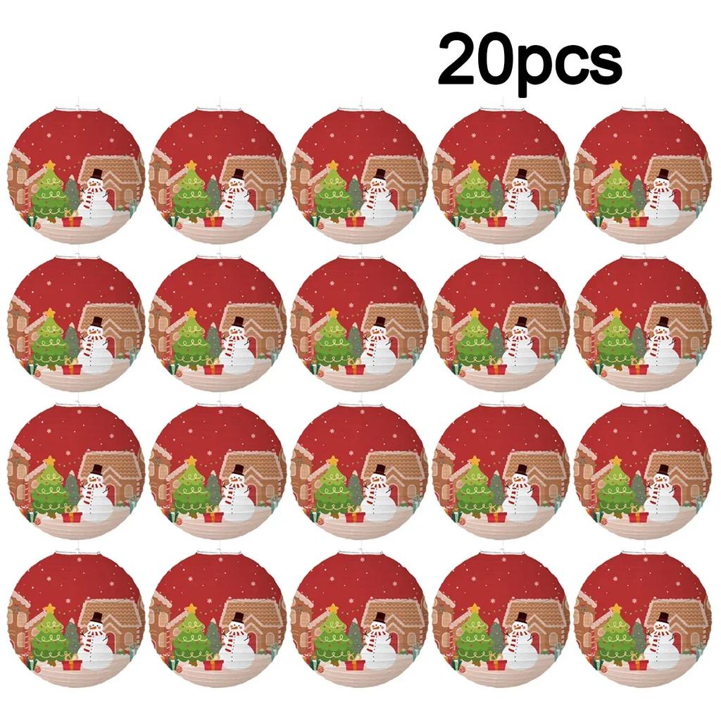 Holiday Paper Lantern Decor Set for Christmas Outdoor Party Indoor Classroom Birthday Graduation Decoration Hanging Ornaments