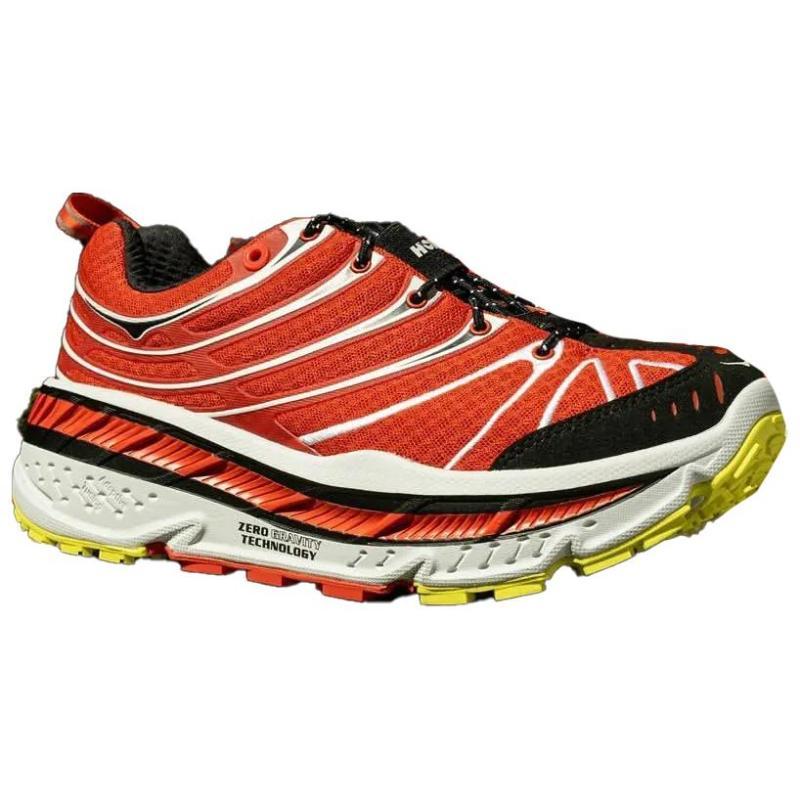 HOKA One One Stinson Evo OG Anti-Slip Wear-Resistant Low-Top Running Shoes Unisex Red White Black Sneakers 1155350-HBN