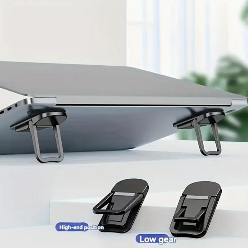 2 Pcs Adjustable Laptop Stand Portable Foldable & Lightweight Ergonomic Riser Holder for Notebook Computer MacBook Keyboard To Improve Desk Posture