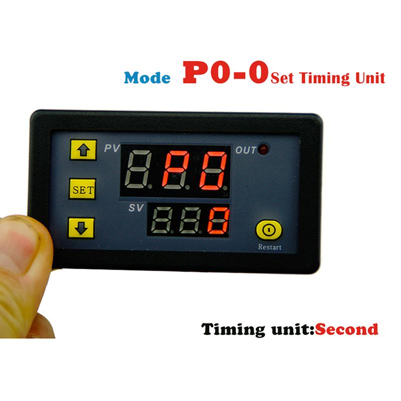 DC 12V 20A Afișaj digital Releu de temporizare Temporizator Modul de ciclism 0-999H