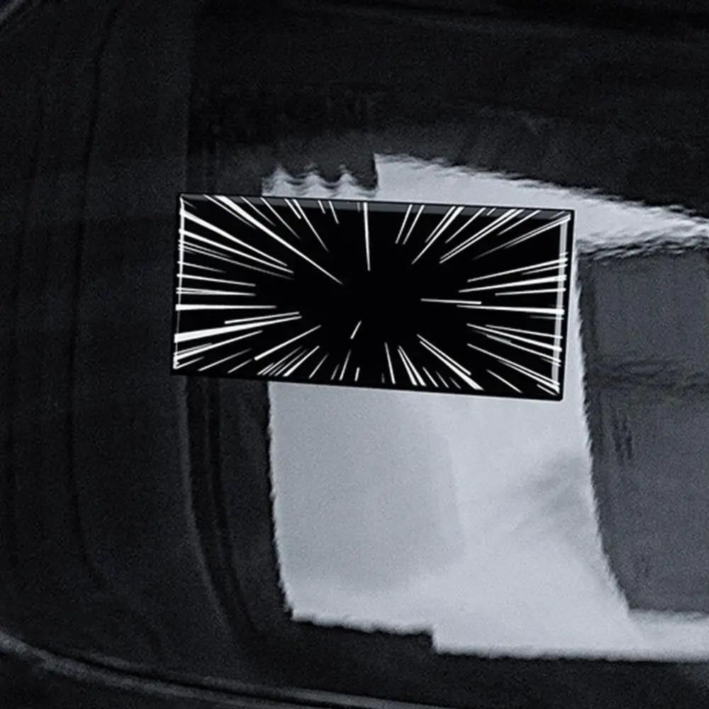 For Tesla Model 3 X Y S Car Time Space Tunnel Logo Trunk Badge Emblem Decals Resin Sticker Plaid Ludicrous Styling Accessories