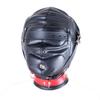 SM Full Head Restraint PU Full Head Mask Blindfold Restraint Mask SM Restraints